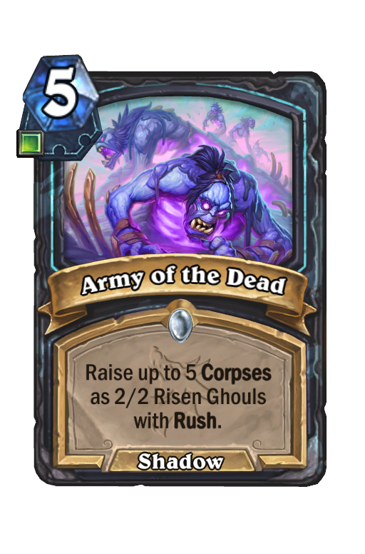 Army of the Dead Hearthstone kártya