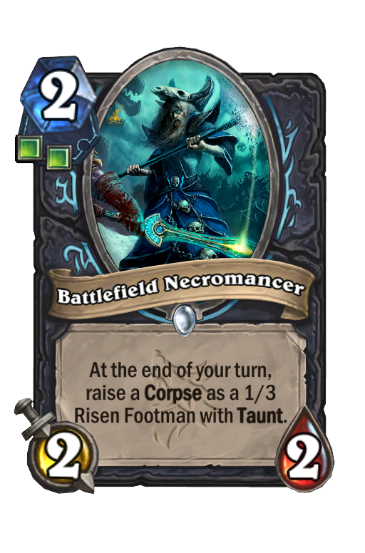Battlefield Necromancer Hearthstone kártya