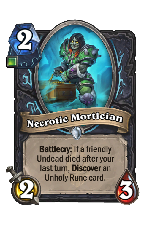 Necrotic Mortician Hearthstone kártya
