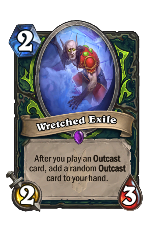 Wretched Exile Hearthstone kártya