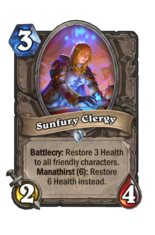 Sunfury Clergy Hearthstone kártya