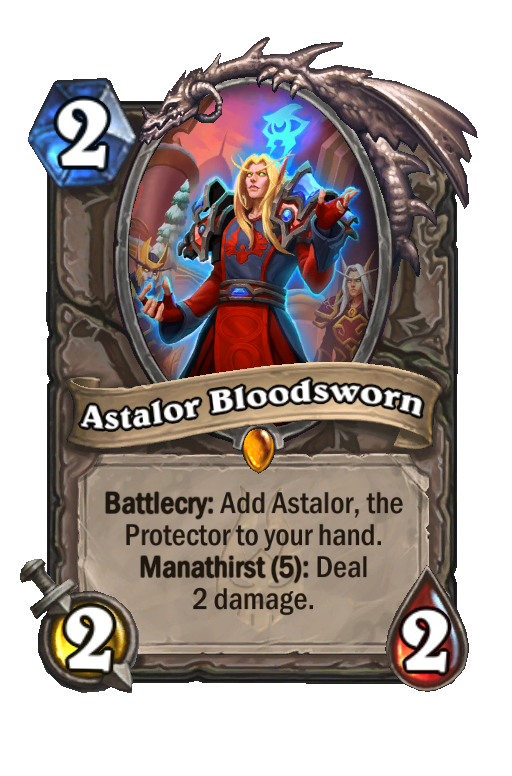 Astalor Bloodsworn Hearthstone kártya