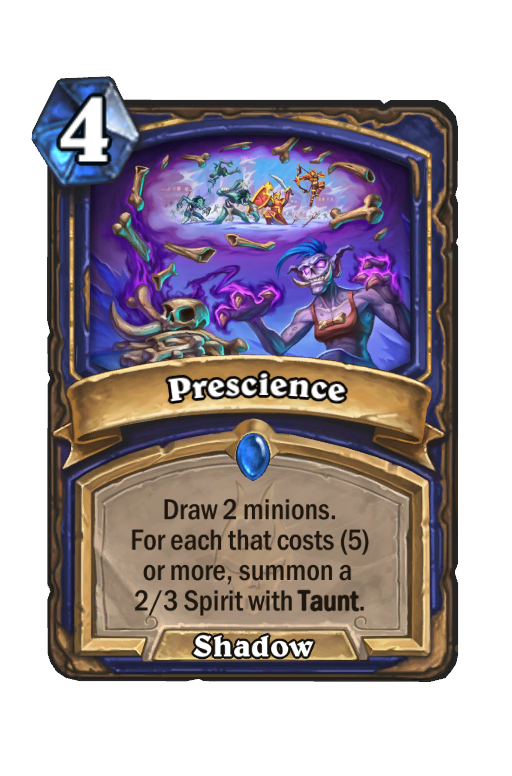 Prescience Hearthstone kártya