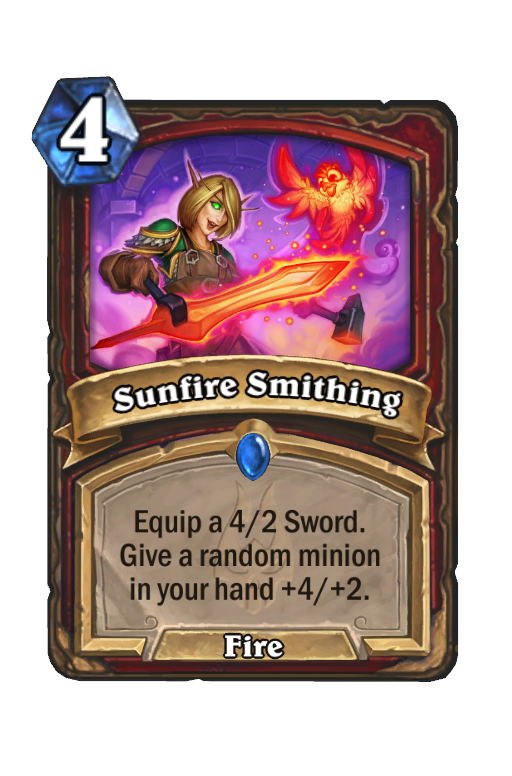 Sunfire Smithing Hearthstone kártya