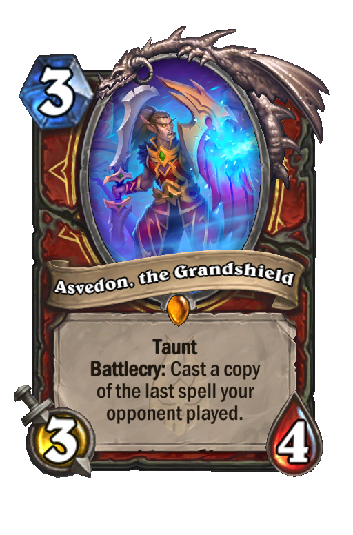 Asvedon, the Grandshield Hearthstone kártya
