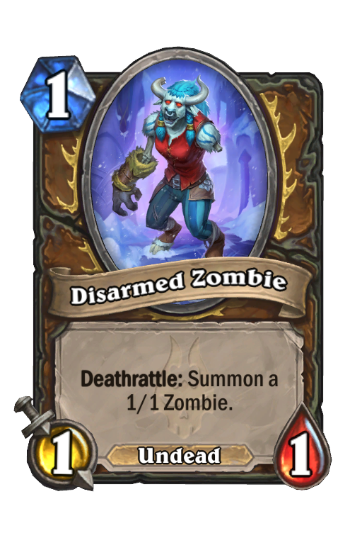 Disarmed Zombie Hearthstone kártya