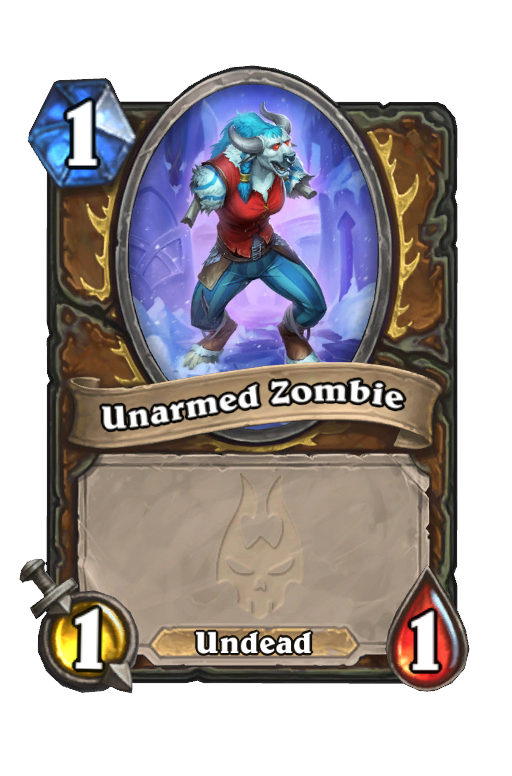 Unarmed Zombie Hearthstone kártya