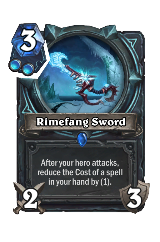 Rimefang Sword Hearthstone kártya