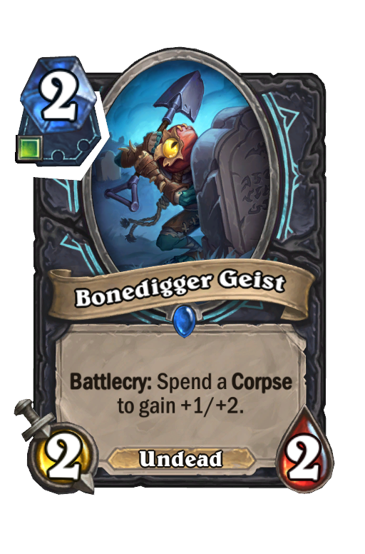 Bonedigger Geist Hearthstone kártya