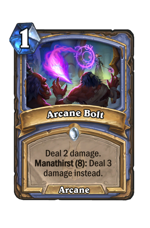 Arcane Bolt Hearthstone kártya