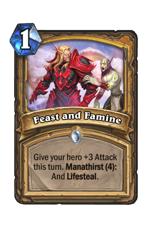 Feast and Famine Hearthstone kártya
