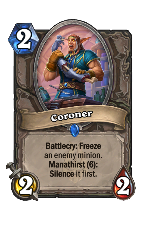 Coroner Hearthstone kártya