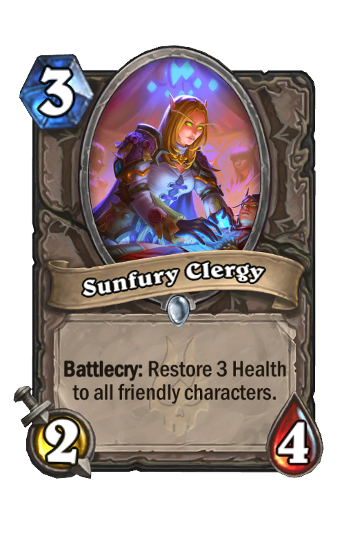 Sunfury Clergy Hearthstone kártya