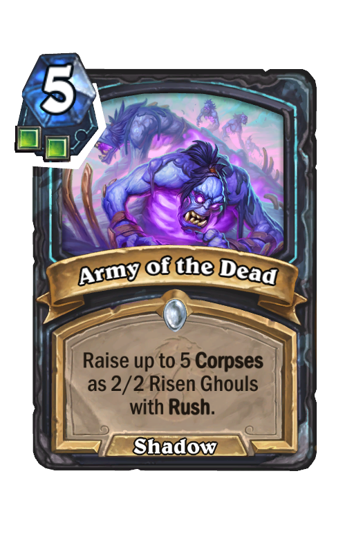 Army of the Dead Hearthstone kártya