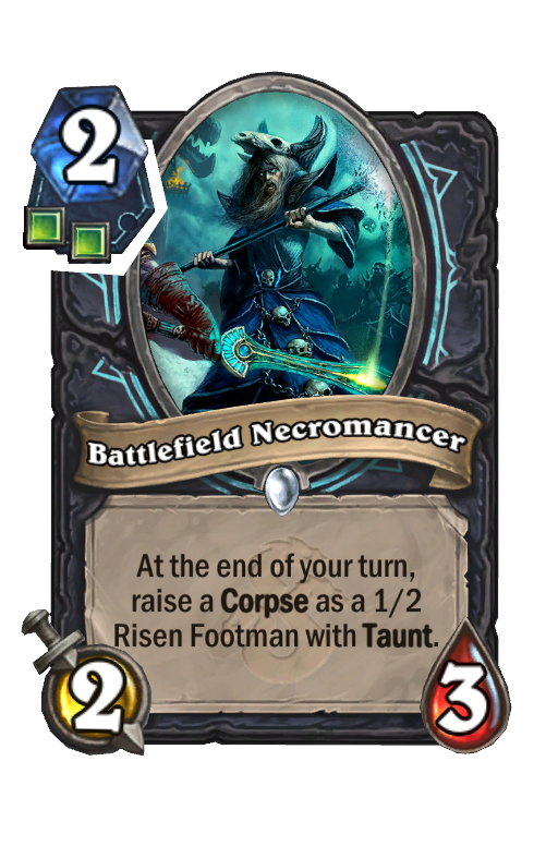 Battlefield Necromancer Hearthstone kártya