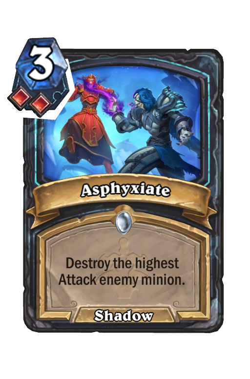 Asphyxiate Hearthstone kártya