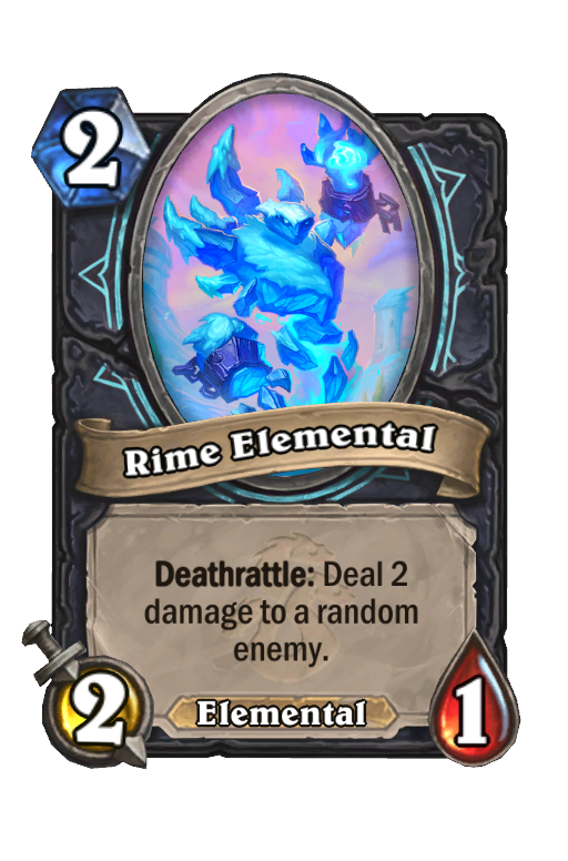 Rime Elemental Hearthstone kártya
