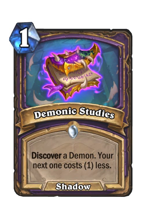 Demonic Studies Hearthstone kártya