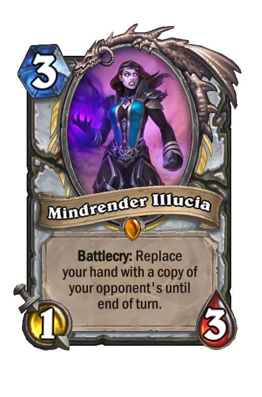 Mindrender Illucia Hearthstone kártya