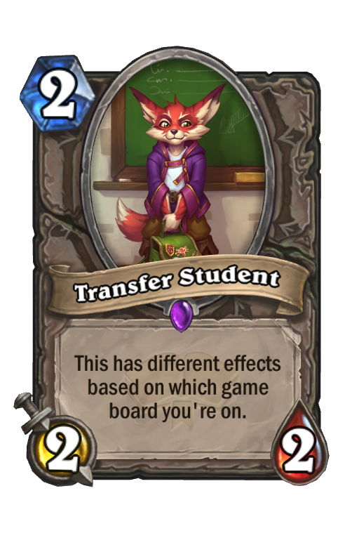 Transfer Student Hearthstone kártya