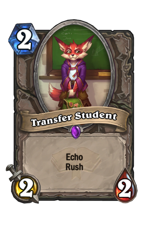 Transfer Student Hearthstone kártya