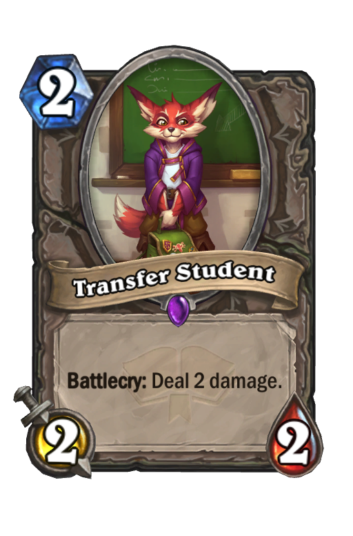 Transfer Student Hearthstone kártya