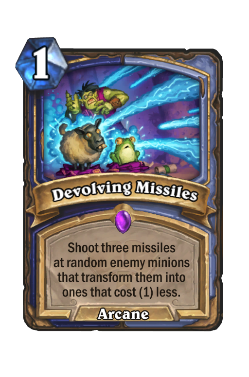 Devolving Missiles Hearthstone kártya