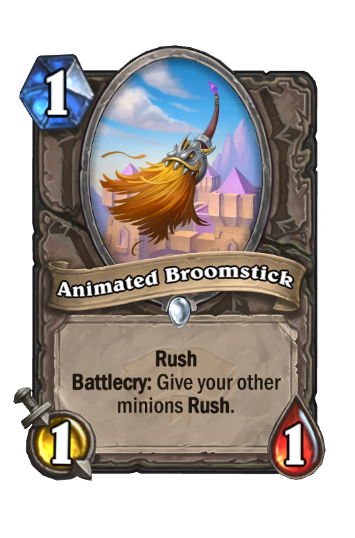Animated Broomstick Hearthstone kártya