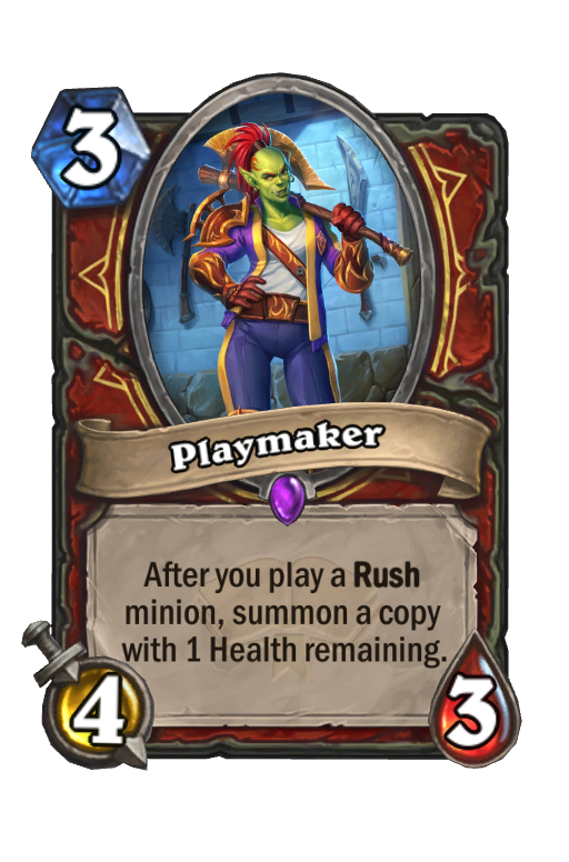 Playmaker Hearthstone kártya