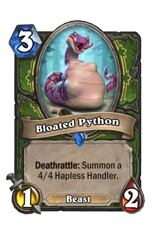 Bloated Python Hearthstone kártya