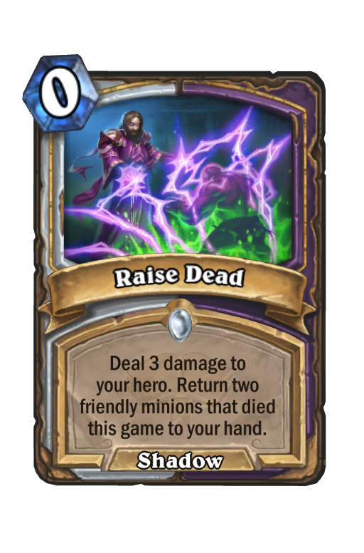 Raise Dead Hearthstone kártya