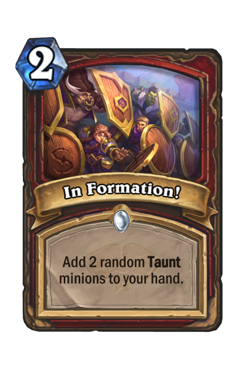 In Formation! Hearthstone kártya