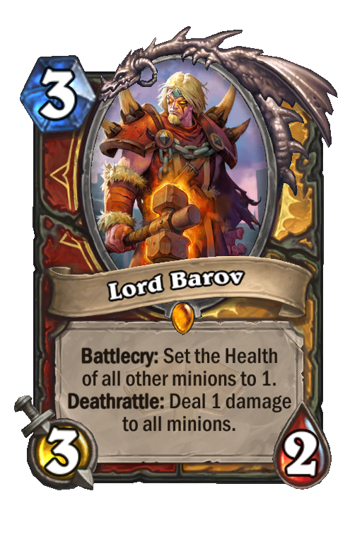 Lord Barov Hearthstone kártya