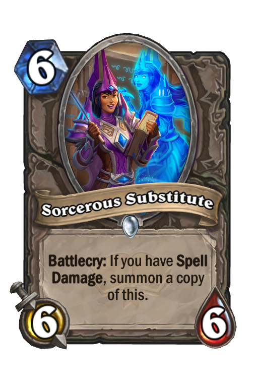 Sorcerous Substitute Hearthstone kártya