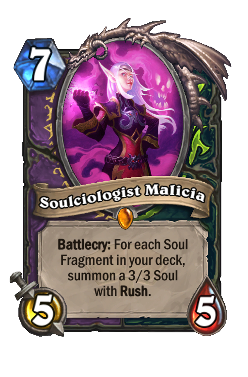 Soulciologist Malicia Hearthstone kártya