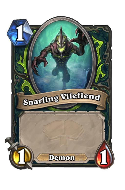 Snarling Vilefiend Hearthstone kártya