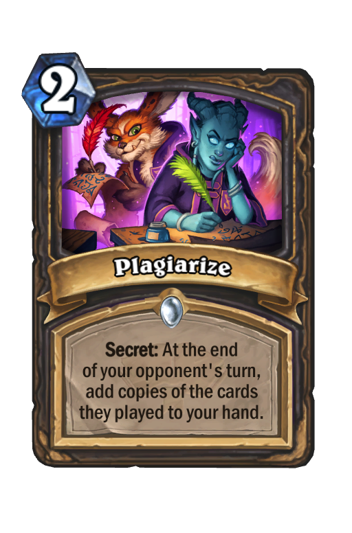 Plagiarize Hearthstone kártya