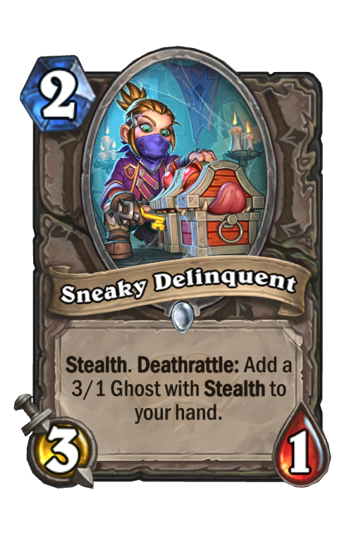 Sneaky Delinquent Hearthstone kártya