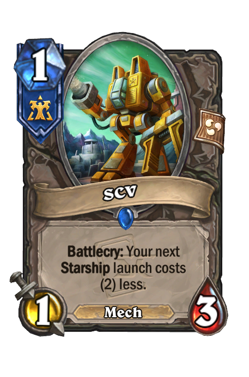 SCV Hearthstone kártya