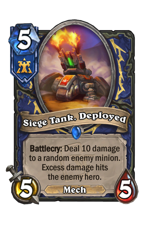 Siege Tank, Deployed Hearthstone kártya
