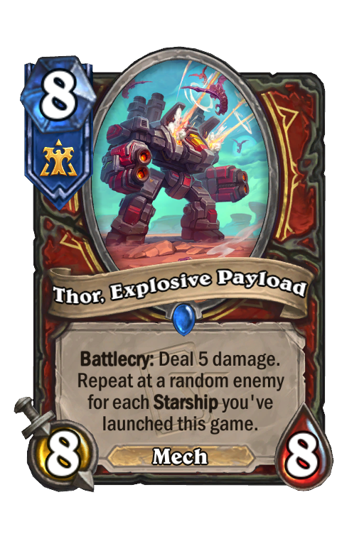 Thor, Explosive Payload Hearthstone kártya