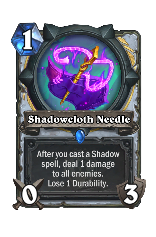 Shadowcloth Needle Hearthstone kártya
