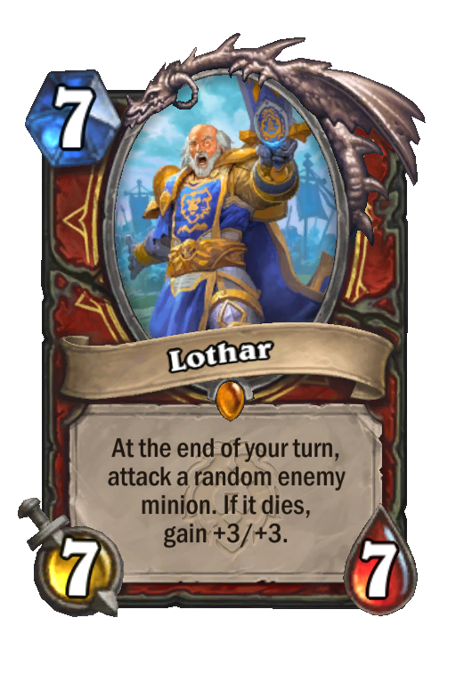 Lothar Hearthstone kártya
