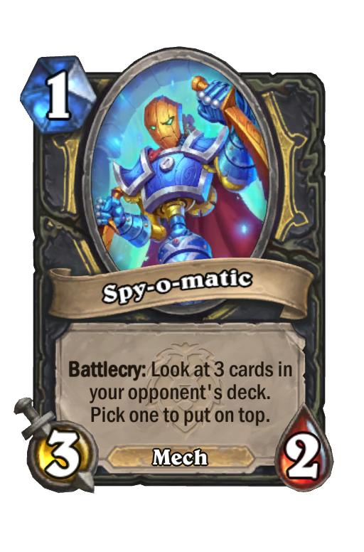 Spy-o-matic Hearthstone kártya