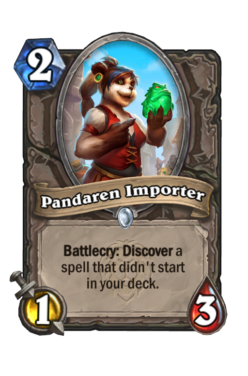 Pandaren Importer Hearthstone kártya