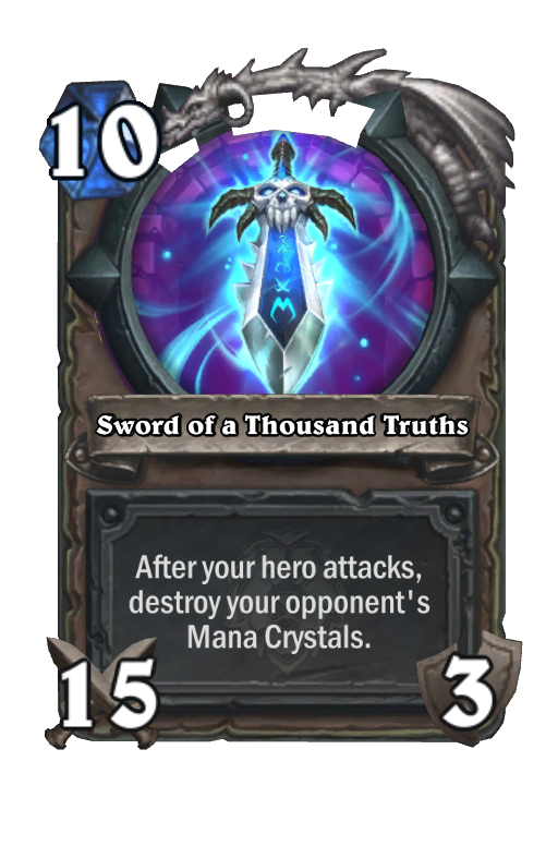 Sword of a Thousand Truths Hearthstone kártya