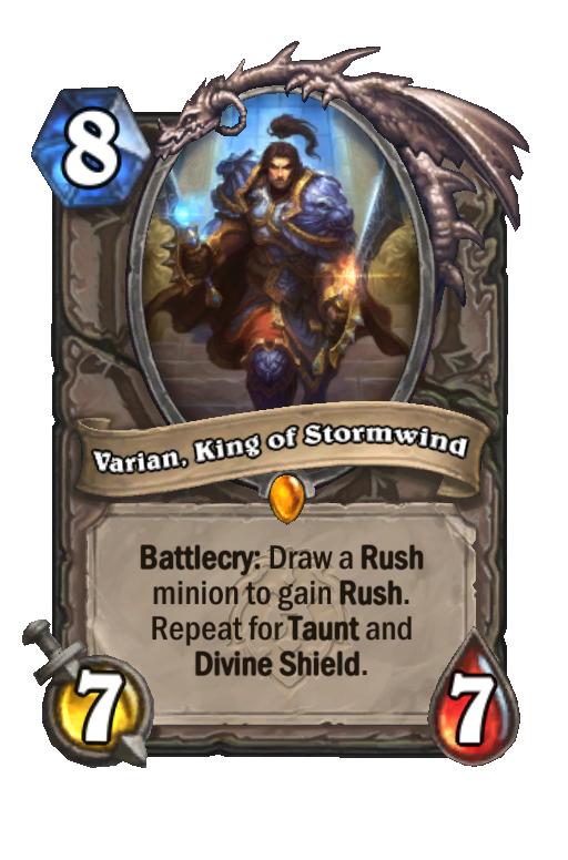 Varian, King of Stormwind Hearthstone kártya