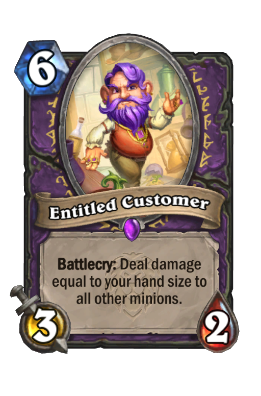 Entitled Customer Hearthstone kártya
