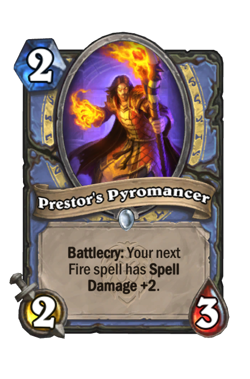 Prestor's Pyromancer Hearthstone kártya