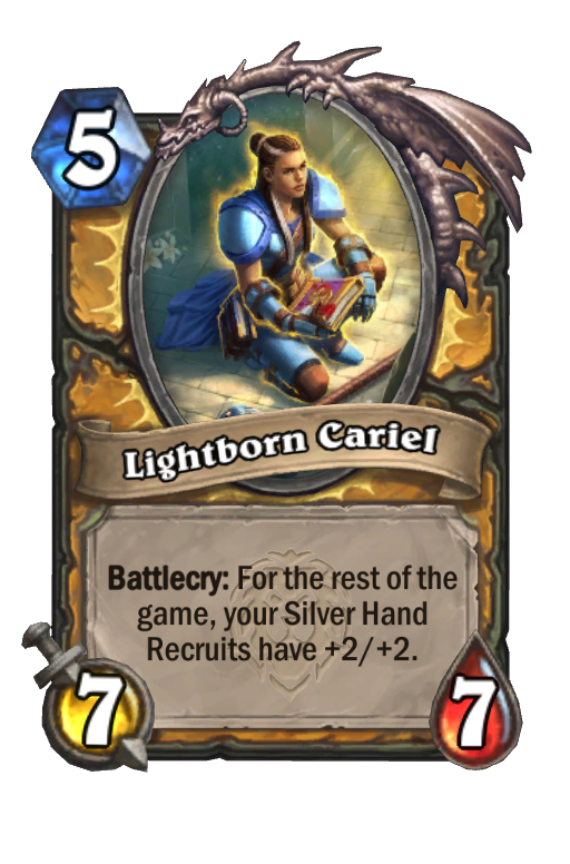 Lightborn Cariel Hearthstone kártya
